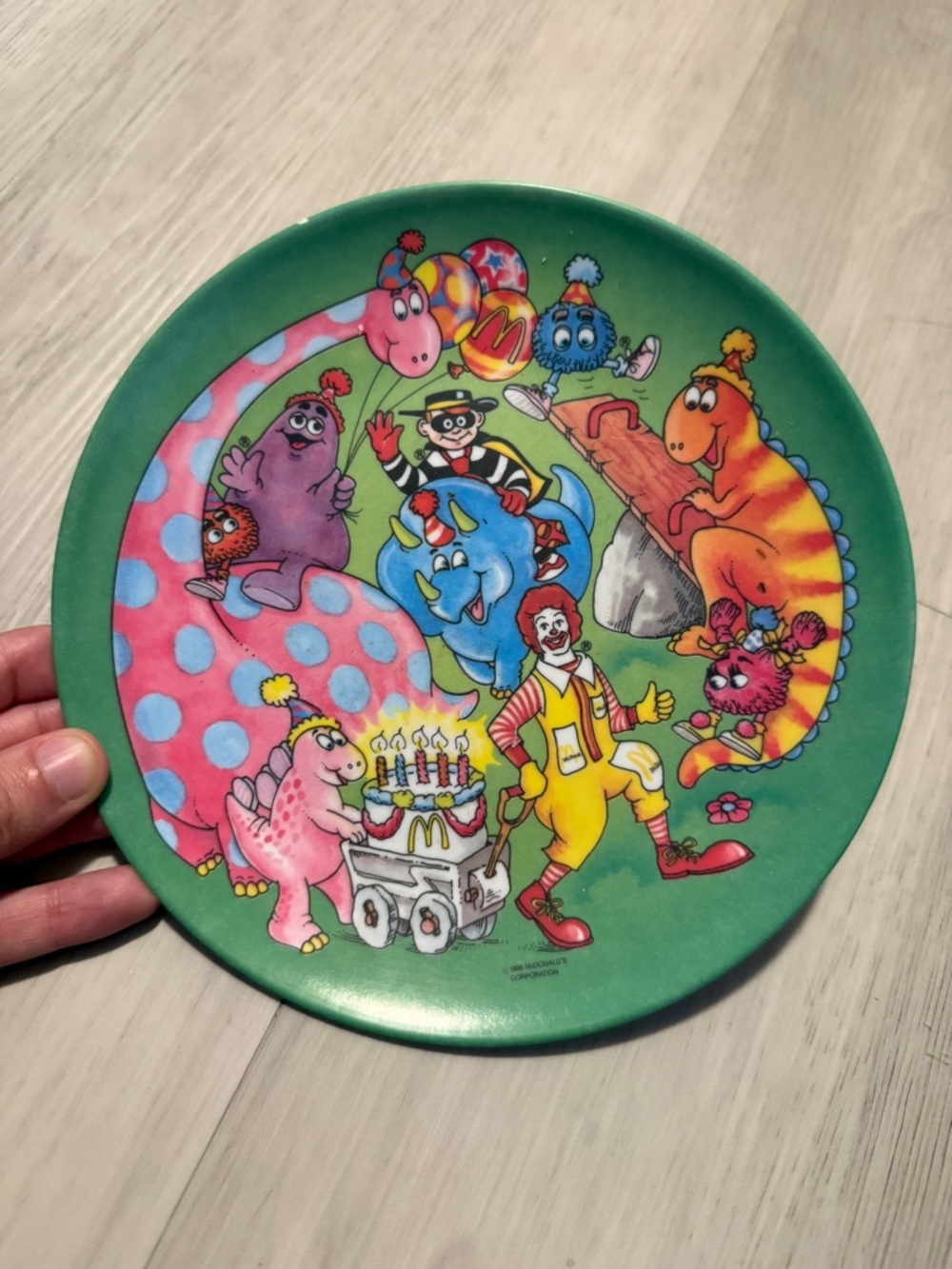 Rare McDonalds MELAMINE DINNER WARE Collectors Plate 1986 Kidcore 80s Nostalgia